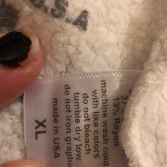 Rebel Yell Cozy White Cropped Sweatpants with Blue Stripes & Logo xl - Picture 2 of 6